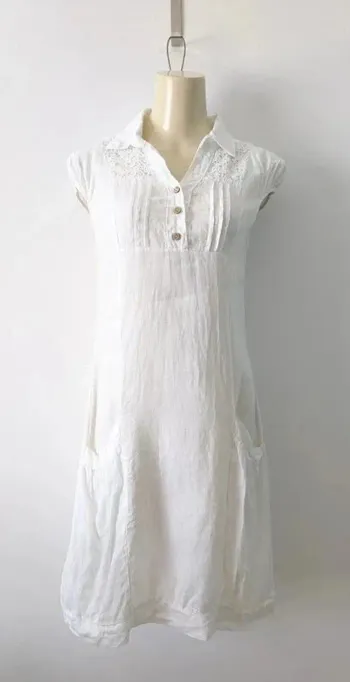 Robe d'été blanche en lin - New Collection - taille M