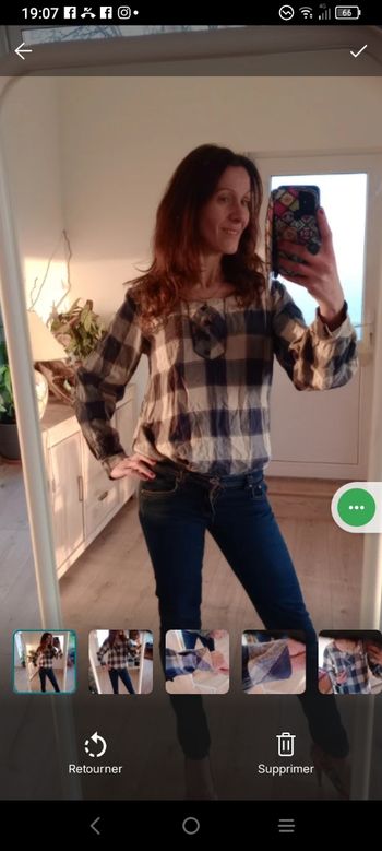 Blouse femme 42 à carreaux c73