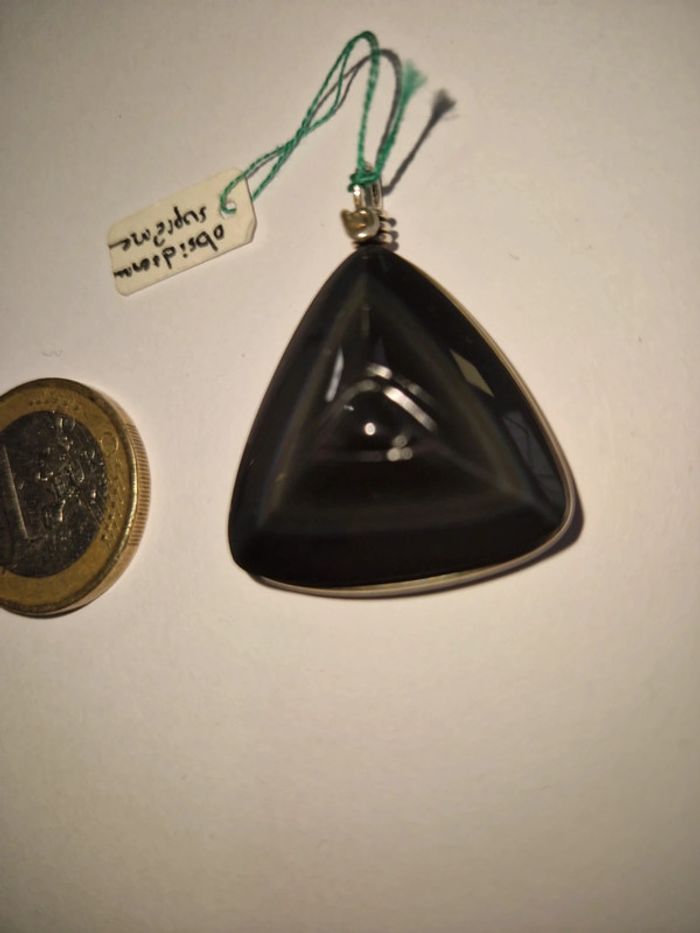 Pendentif obsidienne arc en ciel suprême oeil - photo numéro 6