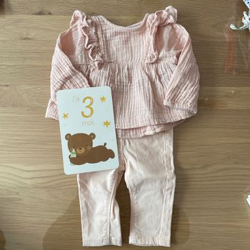 Ensemble jean et haut fille 3 mois