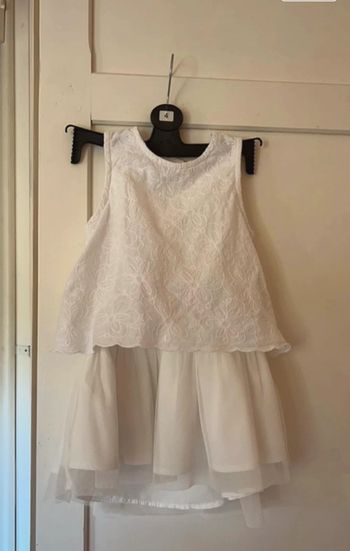 Robe fille blanche 18 mois cérémonie dentelle kiabi
