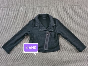 Veste zippée avec col mixte - 4 ans