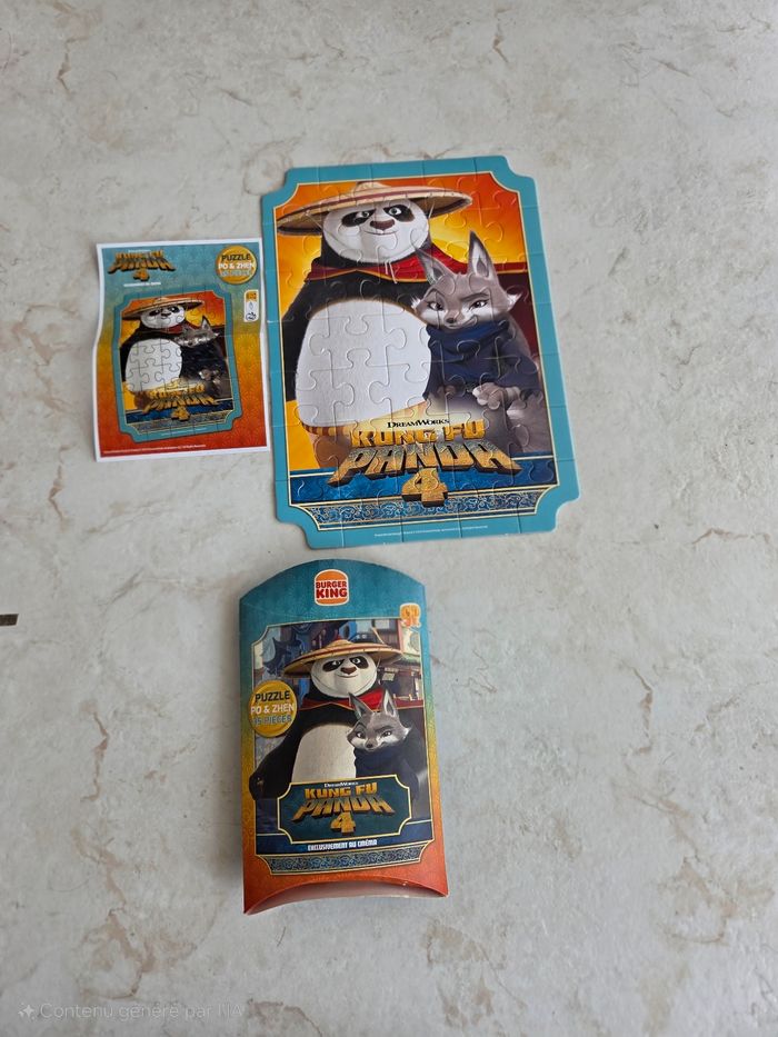Puzzle Burger King - Kung Fu Panda 4 (35 pièces) - Complet - photo numéro 3