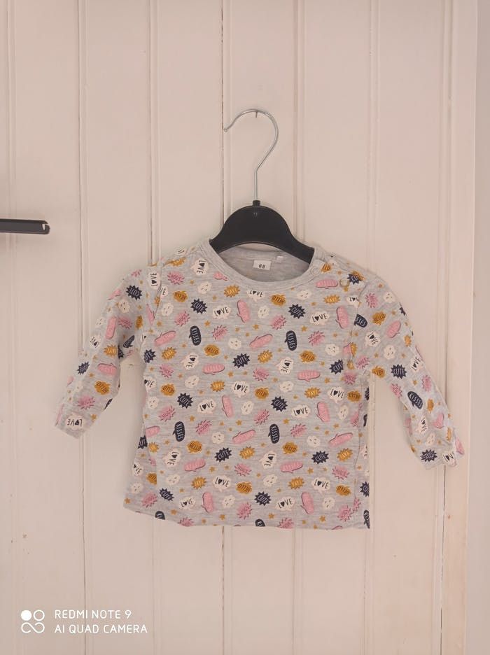 T-shirt manches longues taille 68