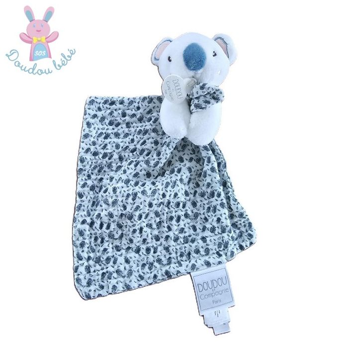 Doudou plat Koala Yoca blanc et lange DOUDOU ET COMPAGNIE