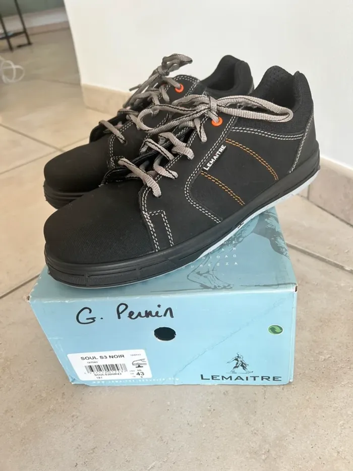 Chaussures de sécurité Lemaitre noir orange