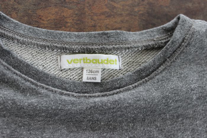 Sweat-shirt gris "Just Smile" 8 ans - photo numéro 4