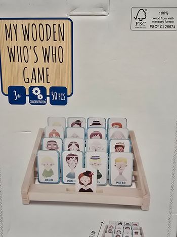 My wooden who s who game 3+
