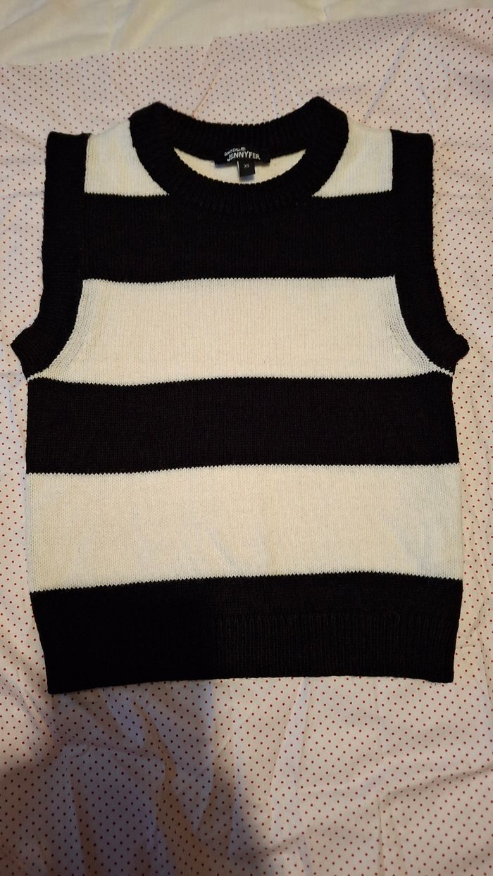 Pull noir et blanc jennyfer