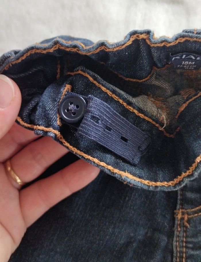 Pantalon Jean fille bleu KIABI, Taille 18 mois - photo numéro 4