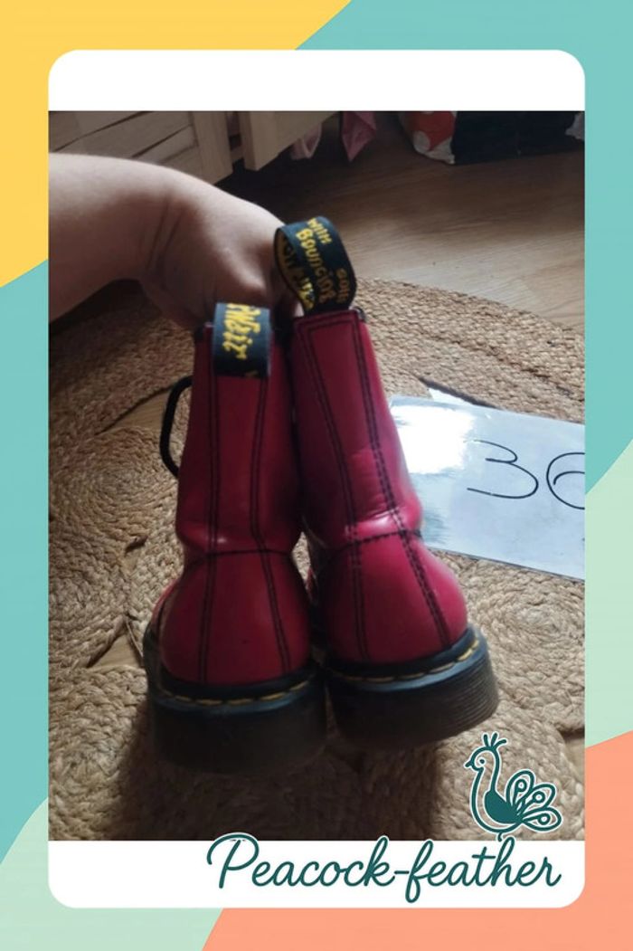 Bottines dr Martens rouges 36 - photo numéro 5