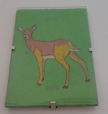 Tableau de sable faon sous verre 10x15cm