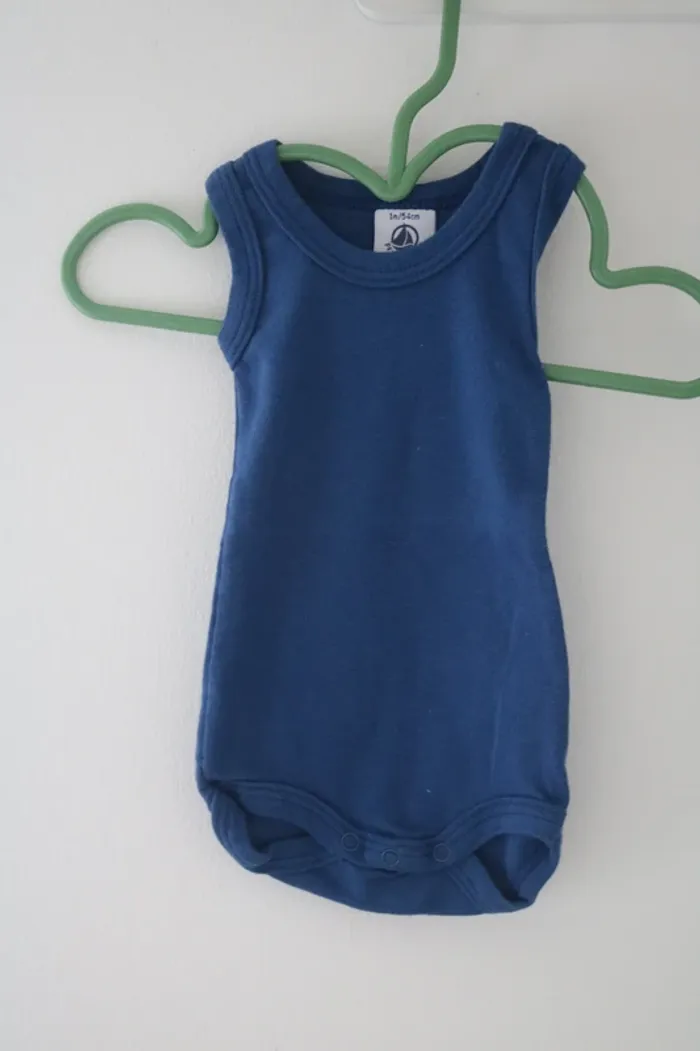 Lot bodies été garçon Petit bateau 1 mois - photo numéro 2