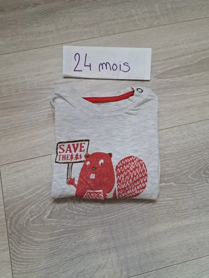 T-shirt 24 mois manches longues - photo numéro 3