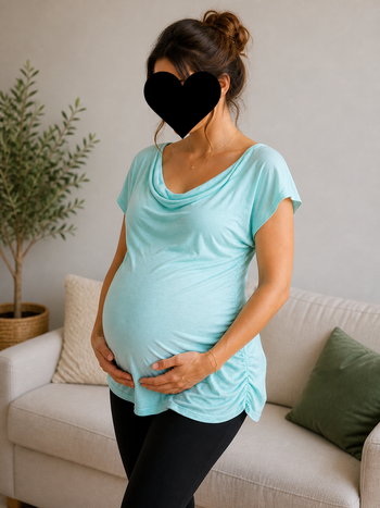 Teeshirt bleu grossesse M