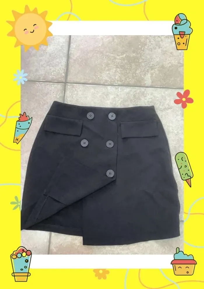 Mini jupe boohoo à boutons S 36 - photo numéro 3