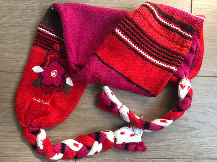 Ensemble bonnet, écharpe et moufles en laine et micro polaire Catimini T-2/3 ans - photo numéro 3