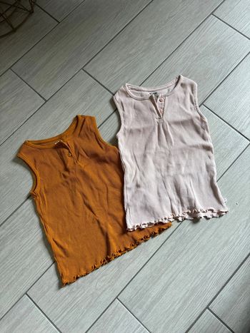 Lot de 2 tshirts sans manches fille