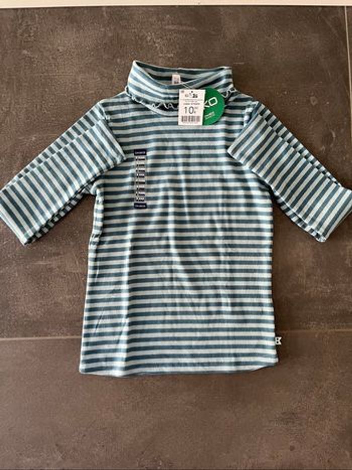 Teeshirt neuf manches longues col-roulé Okaïdi 8 ans