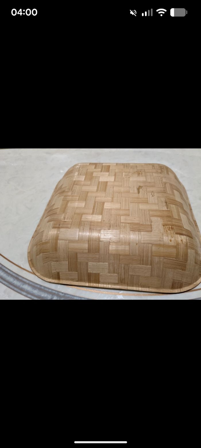 Beau plateau vintage avec un décor bouquet de fleurs au centre. - photo numéro 4