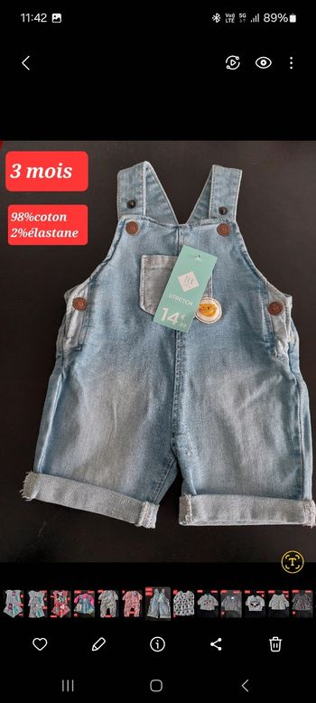 Salopette fille 3 mois 