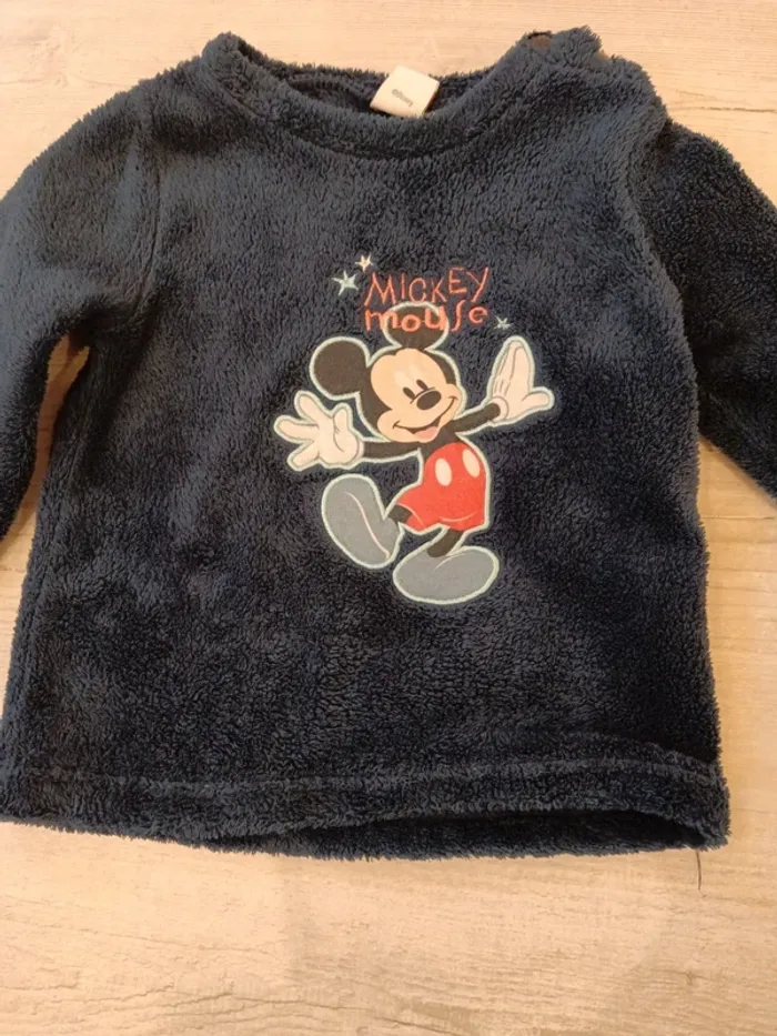 Pyjama chaud en polaire Mickey 18 mois - photo numéro 2