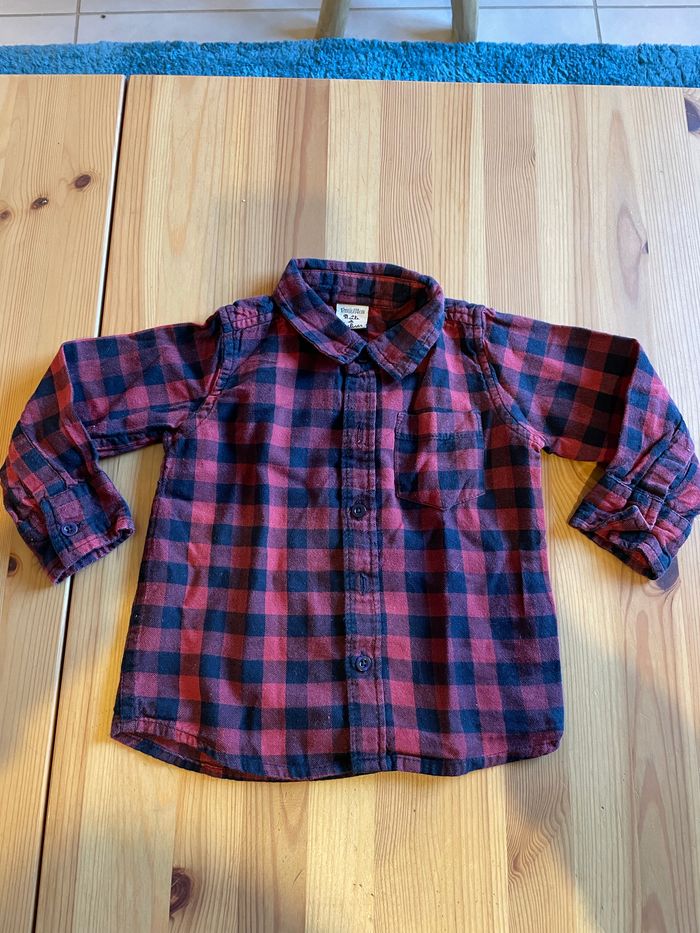 Chemise à carreaux La boîte à malices 12 mois