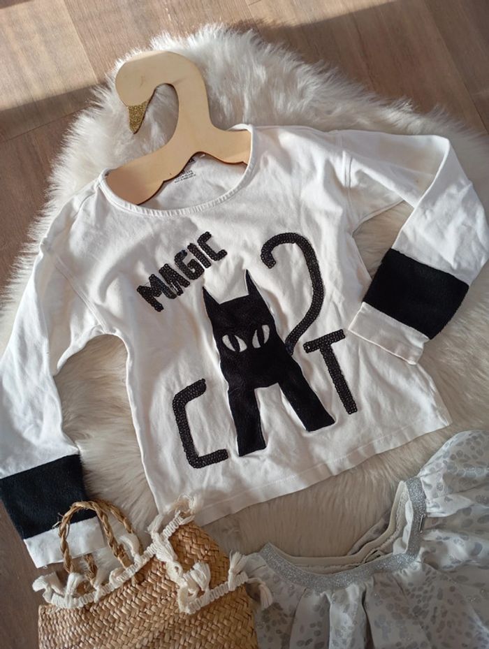 Ensemble fille jupe jpg jean Paul Gaultier junior + t-shirt orchestra 6 ans - photo numéro 2