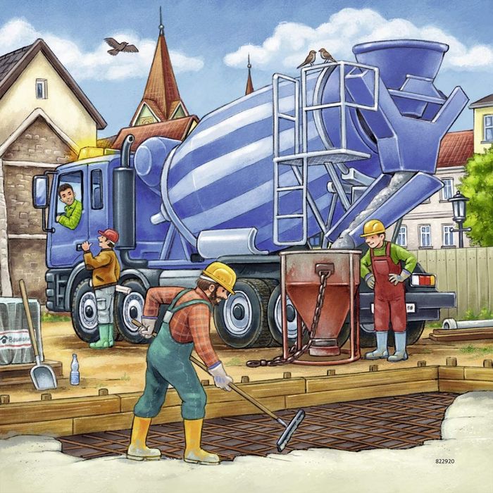 Ravensburger Puzzle grands véhicules de chantier 09226 3x49 pièces - photo numéro 2