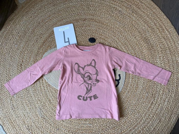 T-shirt ML Disney Bambi rose Vertbaudet 4 ans
