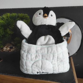 marionnette cache cache pingouin kaloo igloo Gabin Bleu Vert Étoiles Kp05922