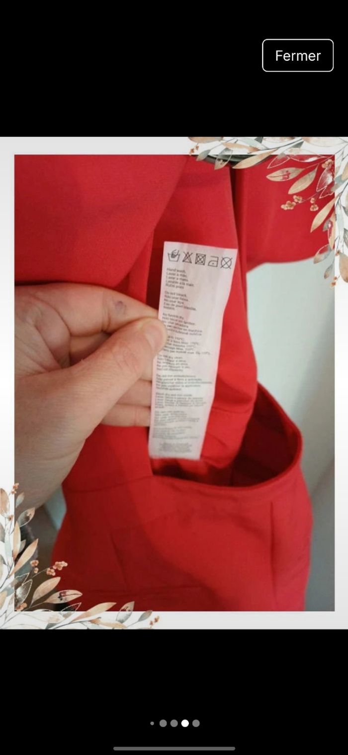 Combinaison à bretelles dos nu rouge 40 neuve - photo numéro 10
