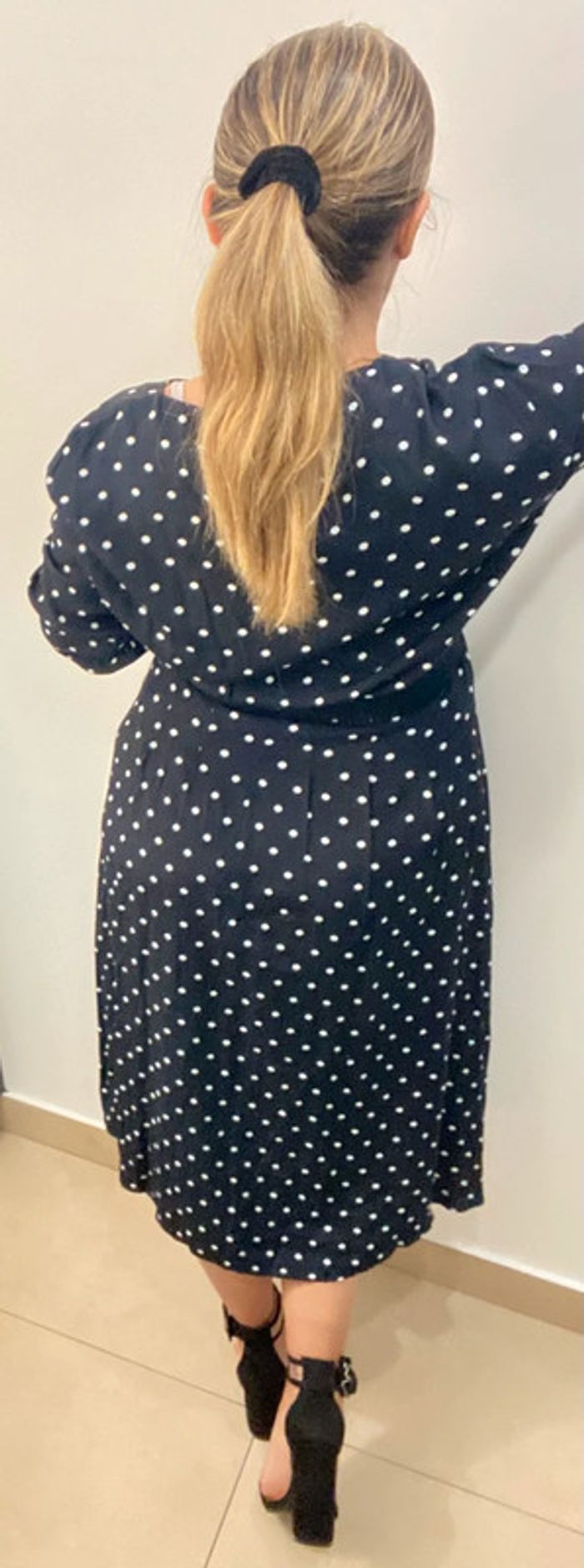 Robe longue à pois Mango Taille M - photo numéro 6
