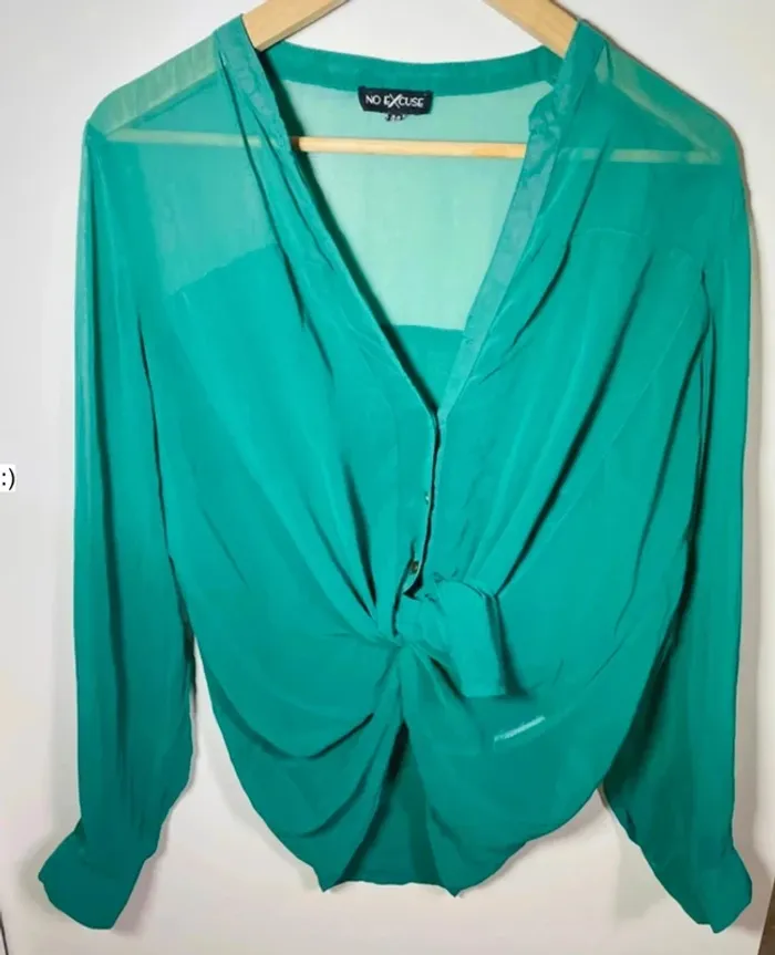 Chemise verte légère femme taille 44 / no excuse