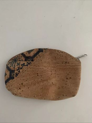 Porte Monnaie En Liège Naturel Cap Vert 12x8,5 cm Neuf