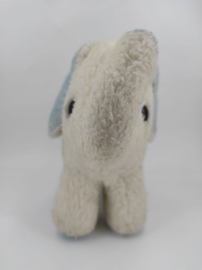 Peluche éléphant Blanc et Bleu Vintage Bettella - photo numéro 5