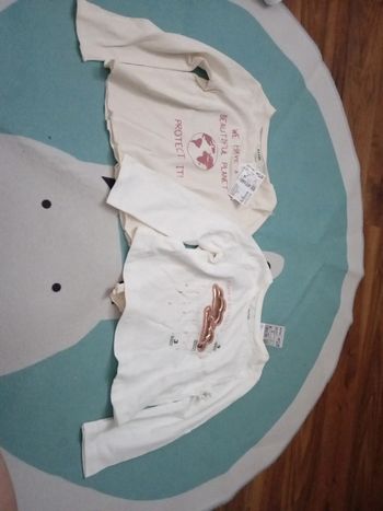 Lot 2 t-shirts manches longues neufs 3 ans
