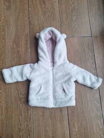 Veste gilet capuche ourson fourrure 3-6 mois (62cm)