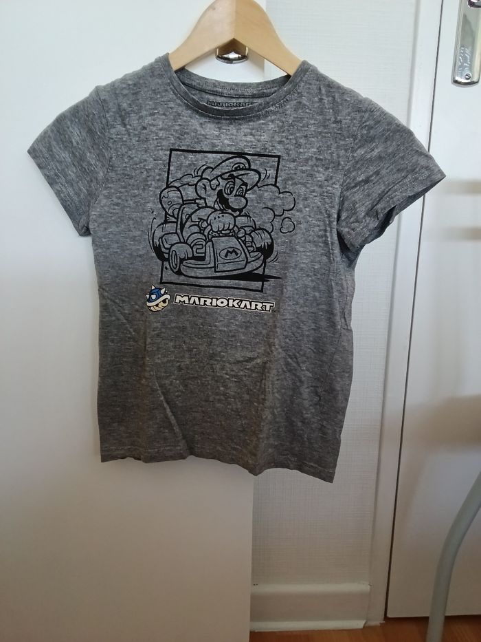 Tee-shirt Mario kart gris et multicolore