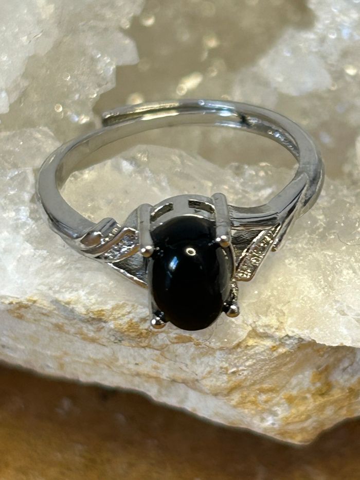 Bague réglable en Onyx noir – Force et protection - photo numéro 7