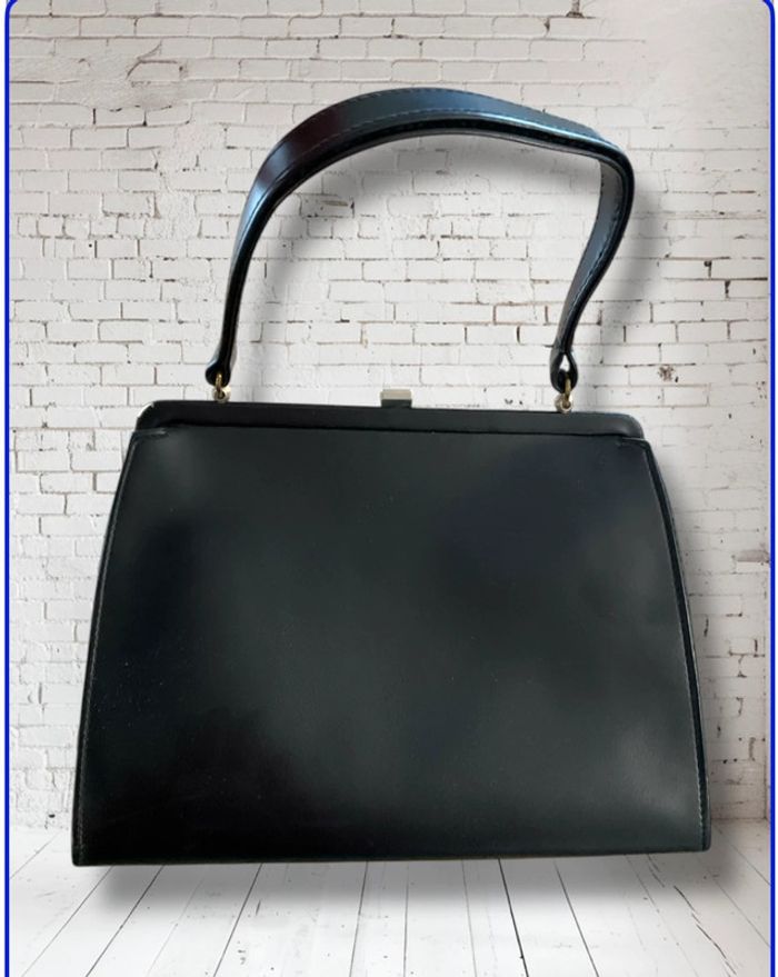 Sac à main rétro noir