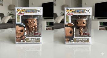 Funko pop ! OnePiece édition limité bronze Nico Robin & Franky neuf 