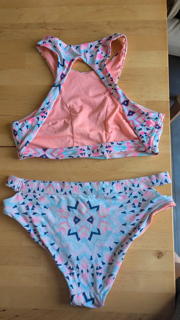 Maillot 2 pièces pastel géométrique - photo numéro 2