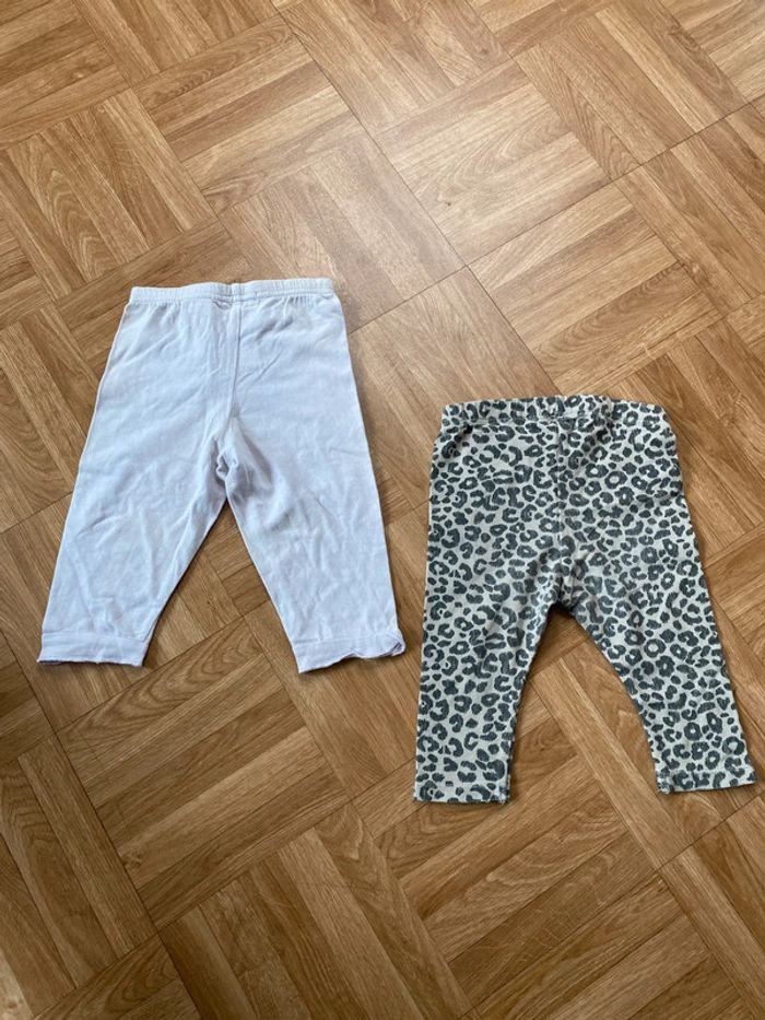 Lot de 2 leggings taille 6 mois H&M - photo numéro 4