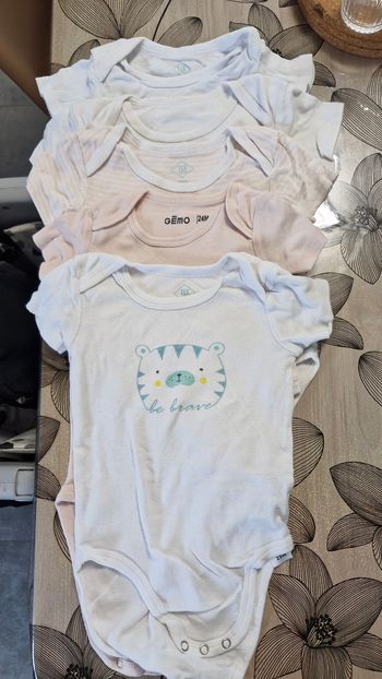lot 5 body manches courtes