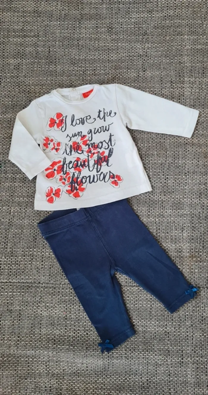 ● 3 mois ● Tee-shirt ML avec leggings - photo numéro 2