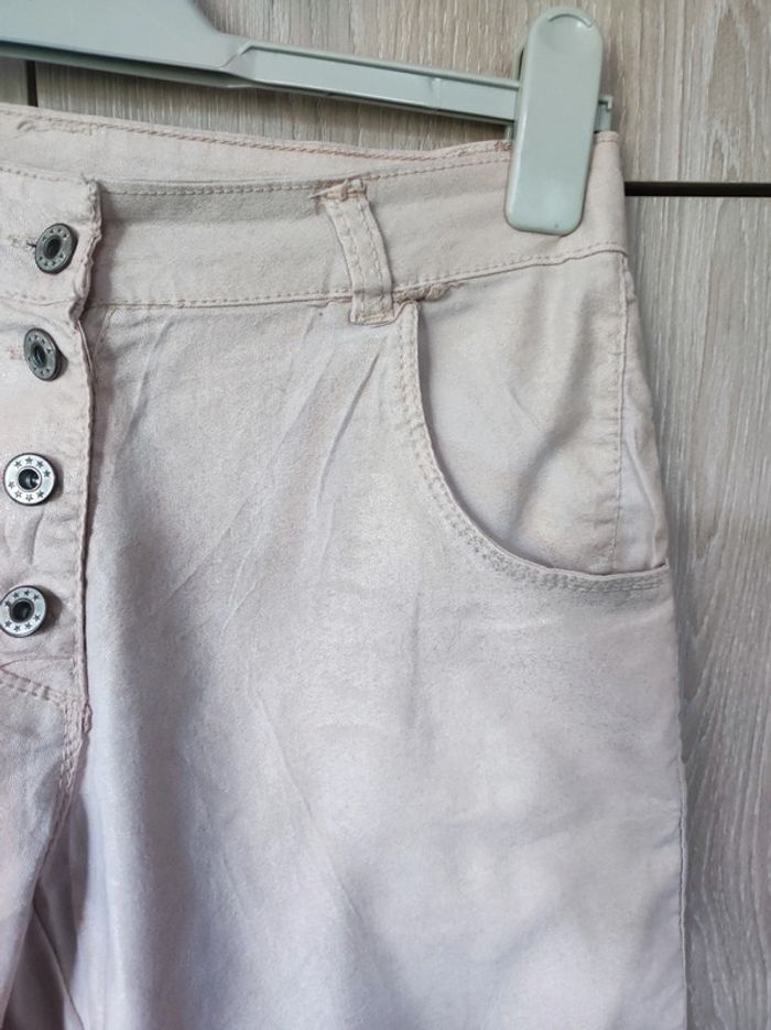 Short jean rose pailleté t 36 Made in Italy - photo numéro 4