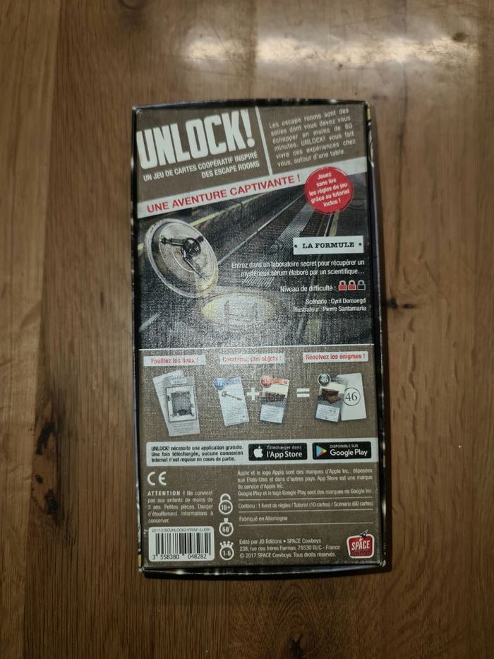 Jeu de cartes Unlock La Formule des éditions Space Cowboys, - photo numéro 3