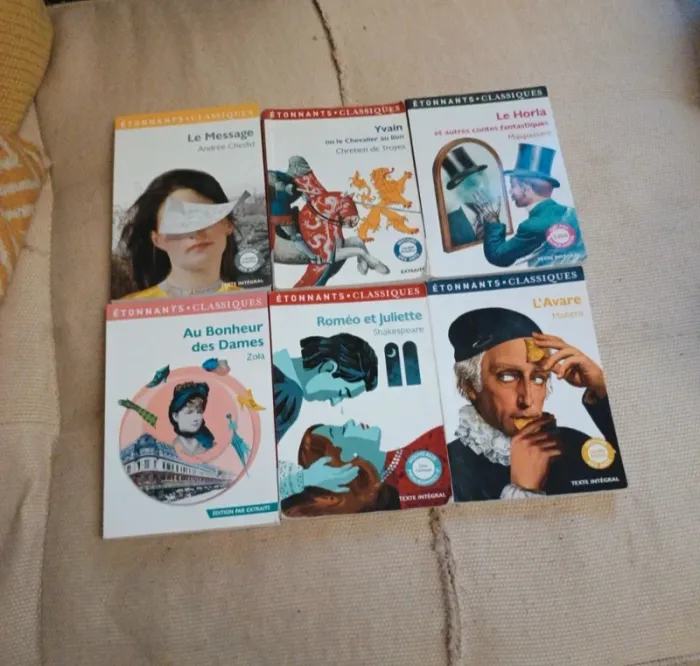 Lot de 6 livres de la collection étonnants classique.