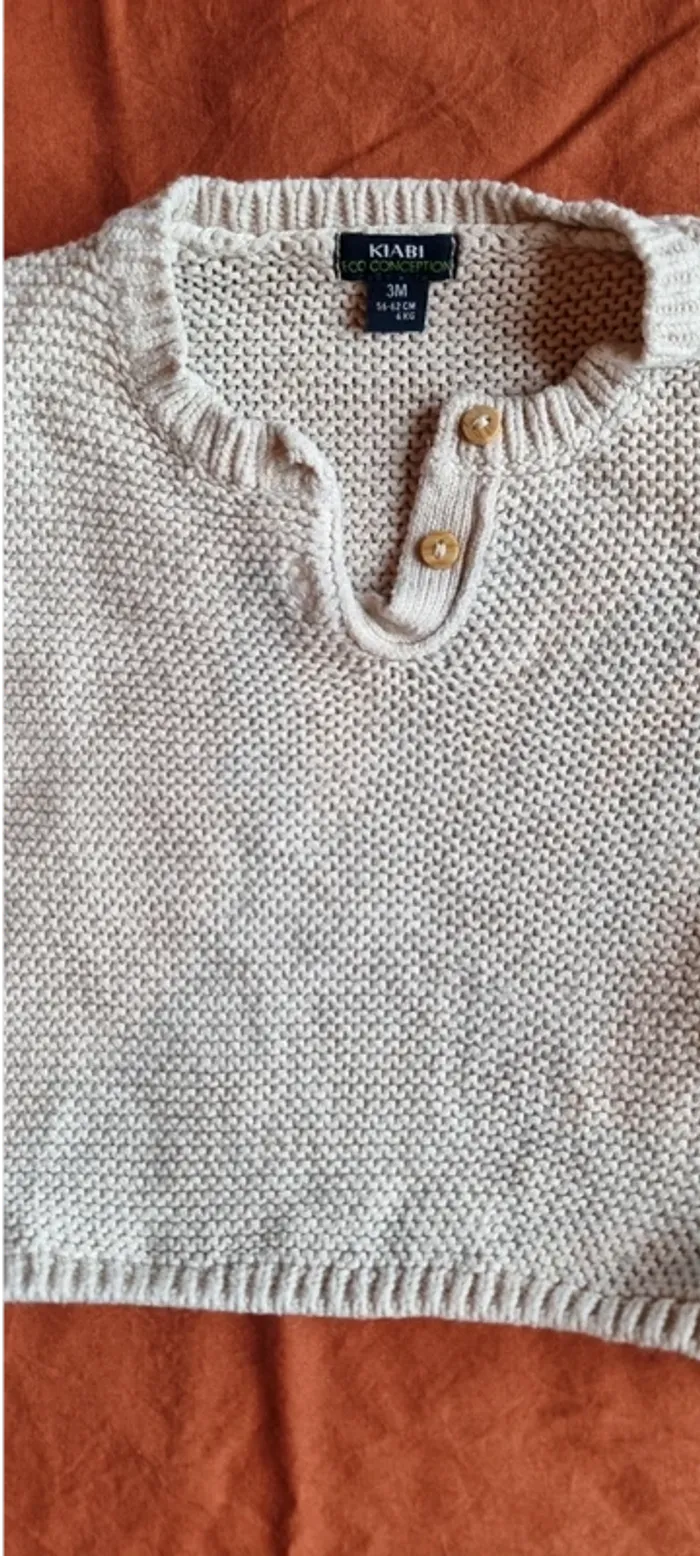 Pull 3 mois en maille - photo numéro 2
